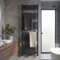 Novaservis - Radiator de baie tip scară 836W/230V 160x60 cm negru, drept