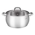 Oală cu capac 24 cm oțel inoxidabil Lamart