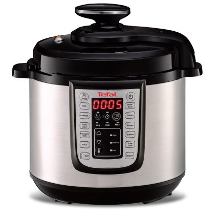 Oală electrică multifuncțională sub presiune ALL IN ONE POT 1100W/230V crom/negru Tefal