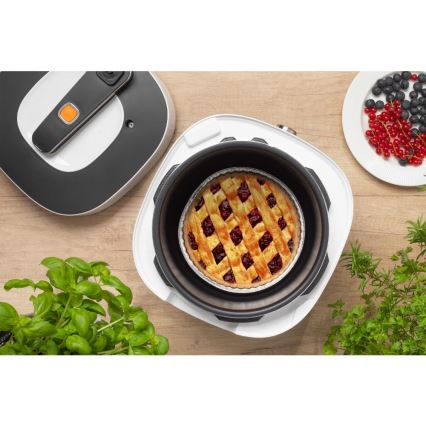 Oală electrică multifuncțională sub presiune Sencor 5,5 l 1000W/230V alb/negru