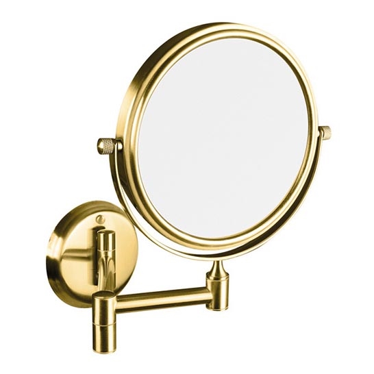 Oglindă cosmetică 18x25 cm inox/auriu