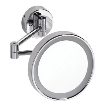 Oglindă cosmetică 22x20 cm, argintie