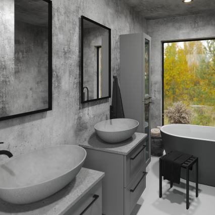 Oglindă de baie BORGSTED 60 x 80 cm, neagră