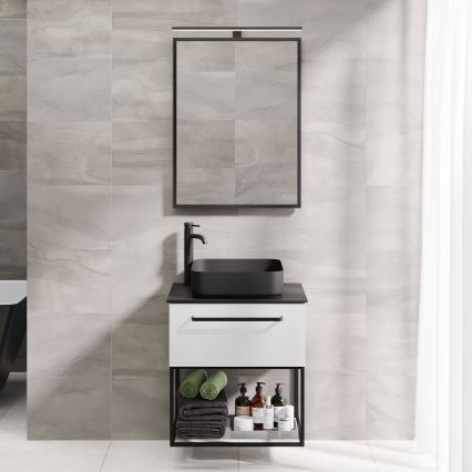 Oglindă de baie BORGSTED 60x80 cm neagră