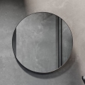 Oglindă de baie BORGSTED, Ø 80 cm, neagră