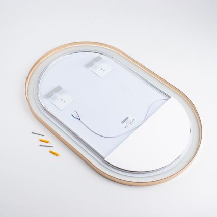 Brilagi - Oglindă de baie LED ERBA LED/25W/230V 50x80 cm aurie IP44 CRI 90 dimmabilă + CCT