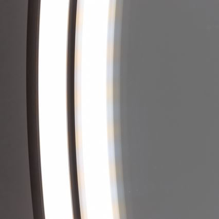 Brilagi - Oglindă de baie LED PALANZO LED/19W/230V Ø 60 cm neagră IP44 CRI 90 reglabilă + CCT