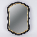 Oglindă de perete 34,5x23,2 cm negru/auriu