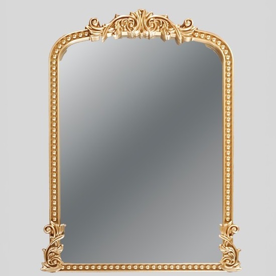 Oglindă de perete 66x44 cm auriu