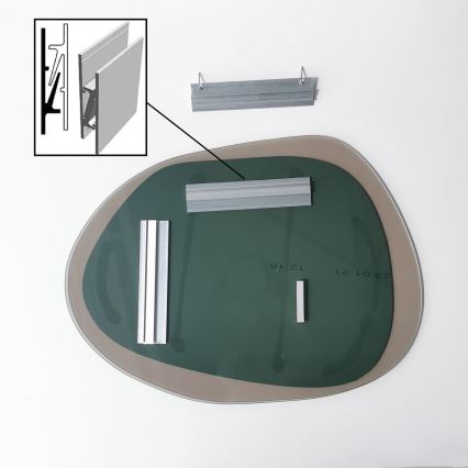 Oglindă de perete AQUA 55x75 cm bronz