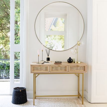 Oglindă de perete Atmosphera ALICE d. 110 cm negru