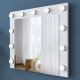 Oglindă de perete cu raft RANI 90x71,8 cm alb
