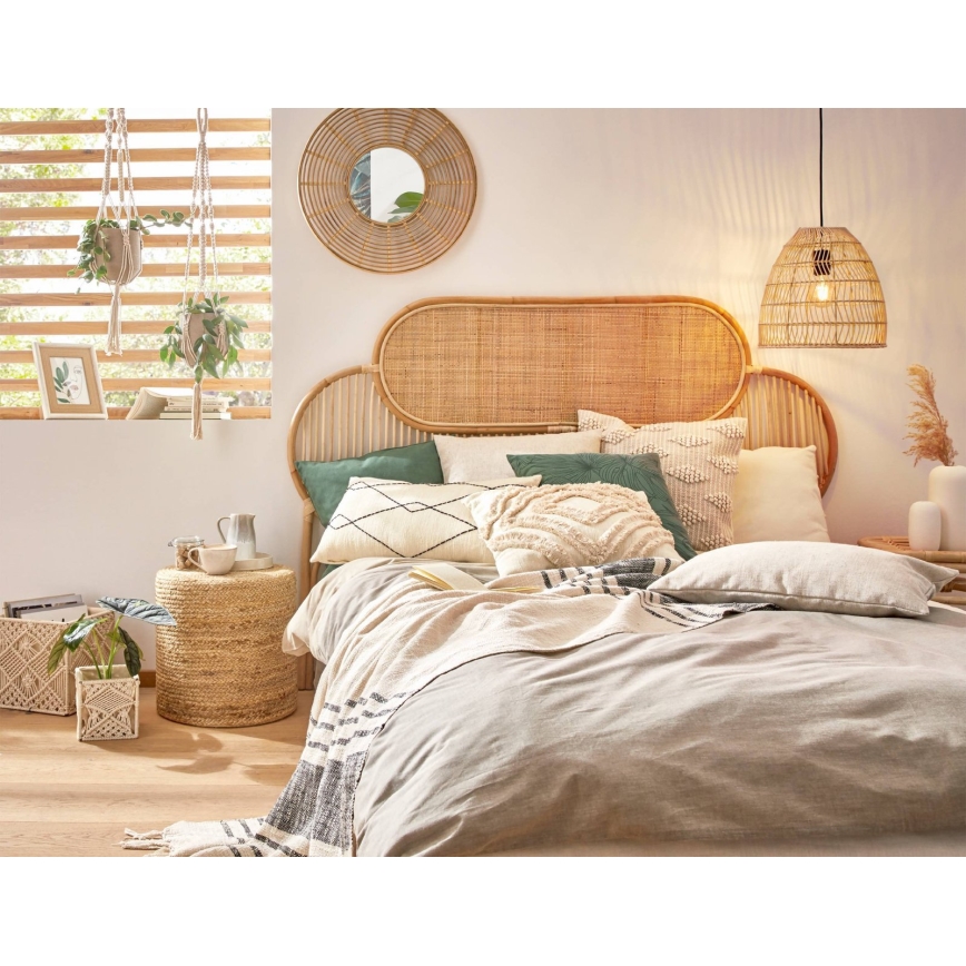 Oglindă de perete Eglo d. 55 cm bambus