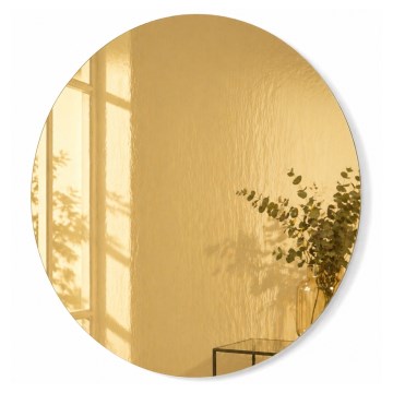 Oglindă de perete HOUSEVITAMIN, Ø 80 cm, aurie