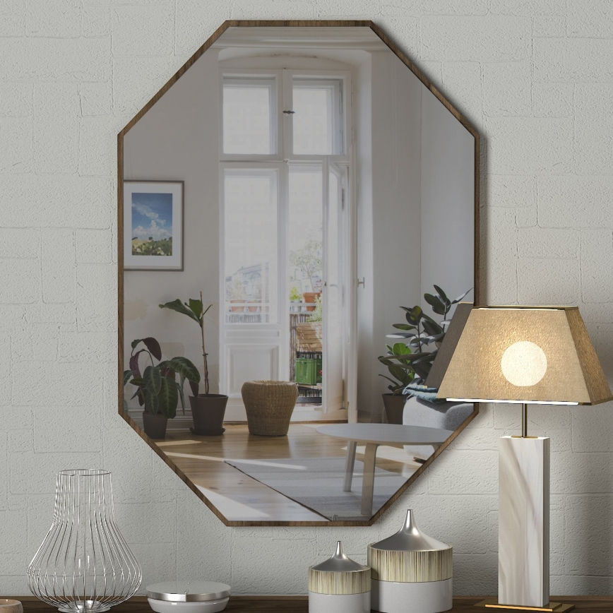 Oglindă de perete LOST 70x45 cm maro