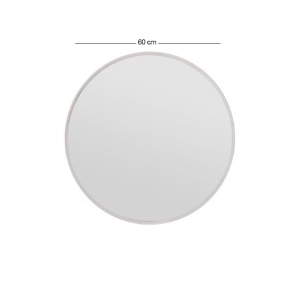 Oglindă de perete OZZE d. 60 cm alb