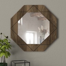 Oglindă de perete PABLO 45x45 cm maro