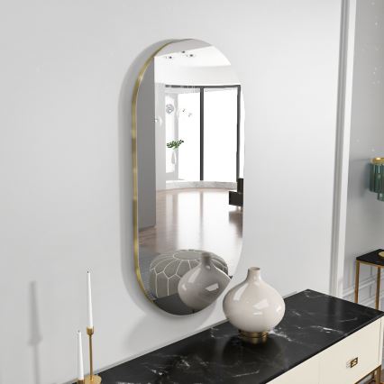 Oglindă de perete RIORS 85x45 cm auriu
