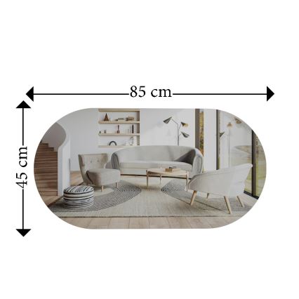 Oglindă de perete RIORS 85x45 cm auriu
