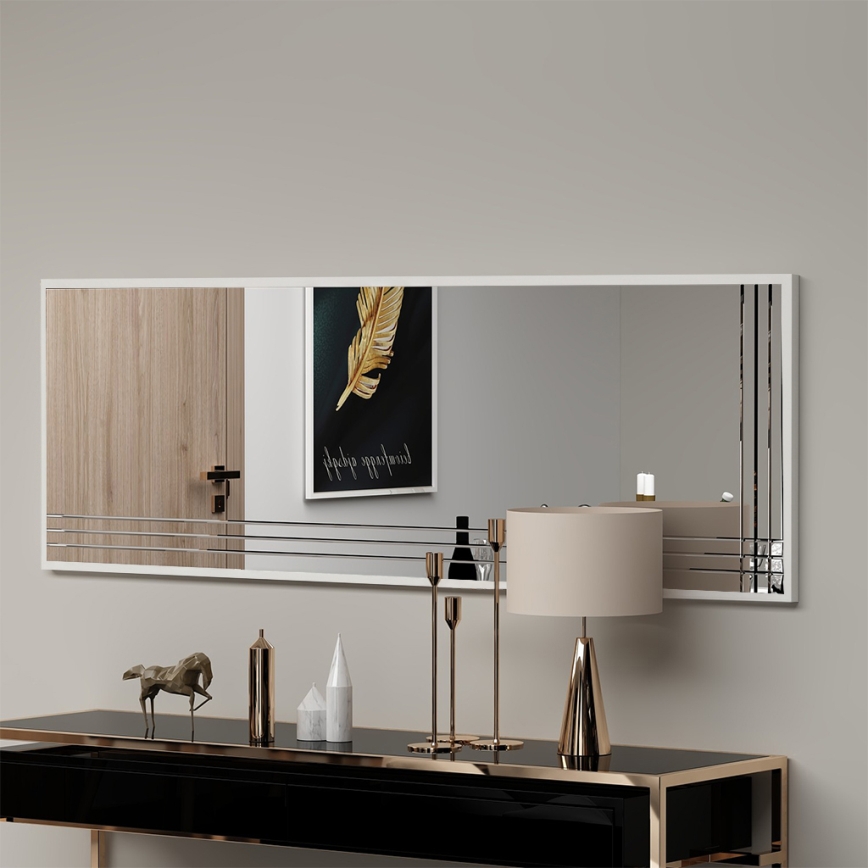 Oglindă de perete TRIO 120 x 40 cm, crom lucios