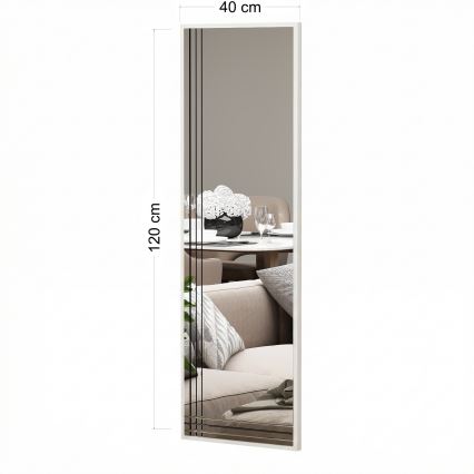 Oglindă de perete TRIO 120 x 40 cm, crom lucios