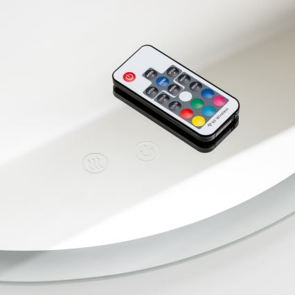 Brilagi - Oglindă de baie încălzită CLARA PRO LED RGBW, 19W, 230V, Ø 60 cm, IP44, CRI 90, dimmabilă + CCT + telecomandă