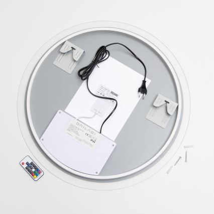 Brilagi - Oglindă de baie încălzită CLARA PRO LED RGBW, 19W, 230V, Ø 60 cm, IP44, CRI 90, dimmabilă + CCT + telecomandă