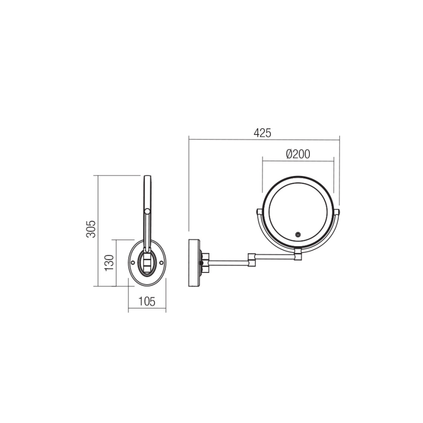 Oglindă LED cosmetică tactilă dimabilă Redo 01-3088 SELFIE LED/7W/230V 3000/4000/6000K alb