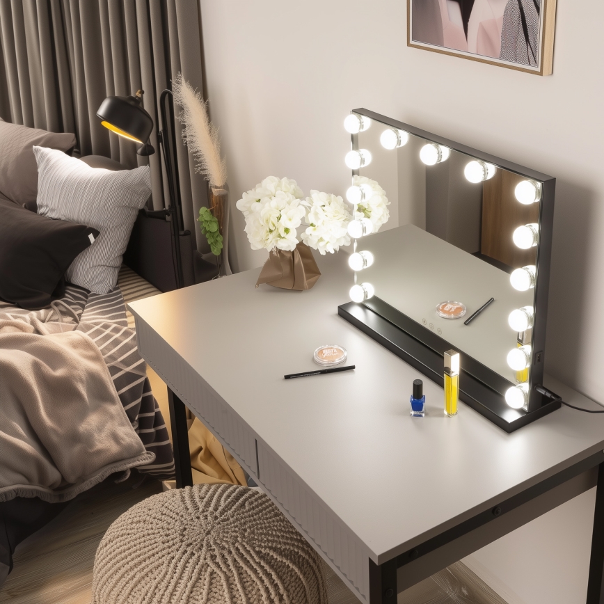 Oglindă LED dimabilă pentru machiaj Brilagi HOLLYWOOD LED/15W/230V 3000/4000/6500K