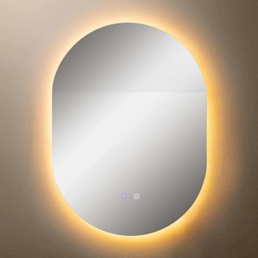 Oglindă LED încălzită retroiluminată de perete pentru baie LED/24W/230V 3000/4000/6000K 70x50 cm IP44