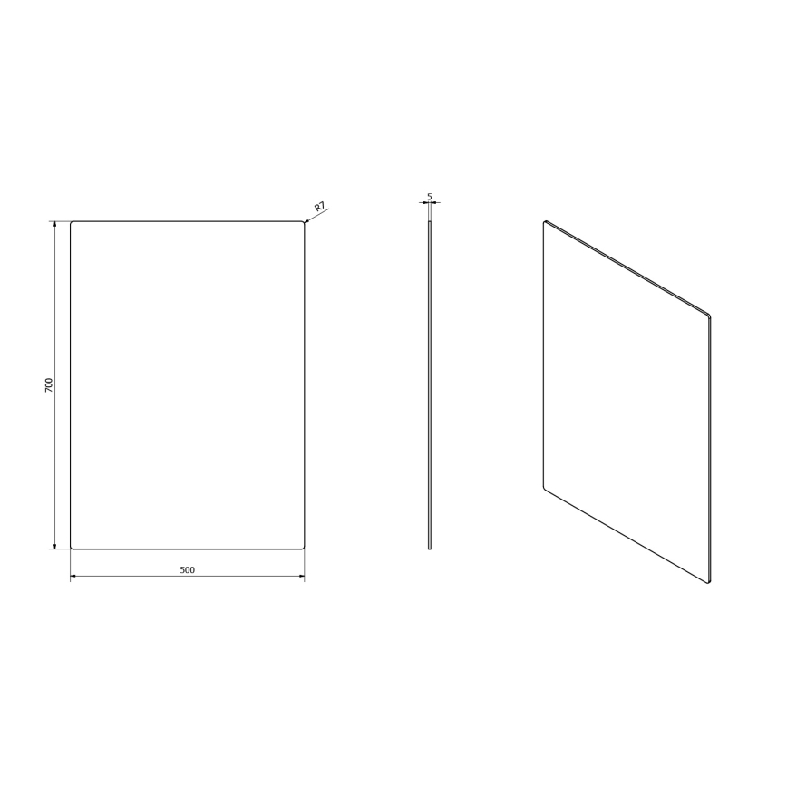 Oglindă Sapho PLAIN 50x70 cm