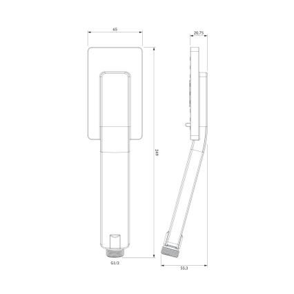 OMNIRES JIMJIM-RCR - Cap de duș manual JIMJIM crom lucios