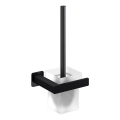 OMNIRES NL80620BL - Perie WC de perete NELSON negru mat