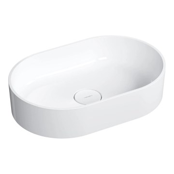 OMNIRES OVOUNBP - Lavoar pentru montare pe blat OVO 55x36 cm dolomit/alb lucios