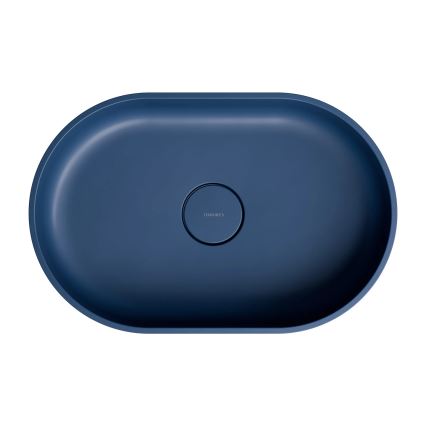 OMNIRES OVOUNMB - Lavoar OVO pentru blat, 55 x 36 cm, dolomit, bleumarin mat