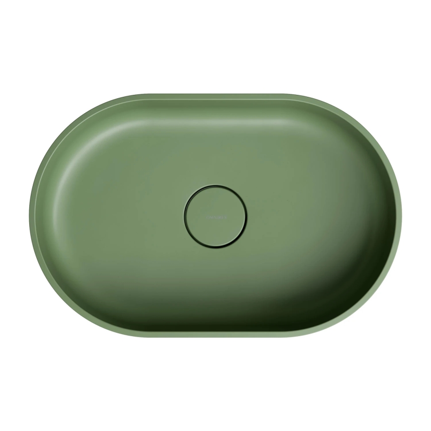 OMNIRES OVOUNOL - Lavoar pentru blat OVO 55x36 cm dolomit/olive mat