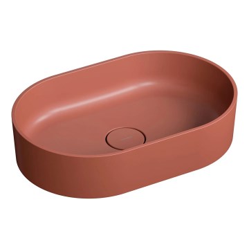 OMNIRES OVOUNTE - Lavoar pentru blat OVO 55 x 36 cm dolomită/teracotă mată