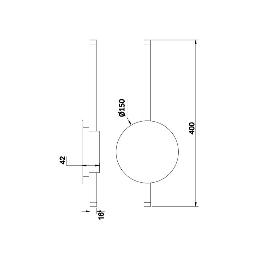 Ondaluce - Aplică de perete LED dimmabilă JAMES LED/16W/230V albă