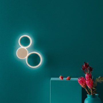 Ondaluce - Aplica de perete LED POIS, 20W, 230V, aurie