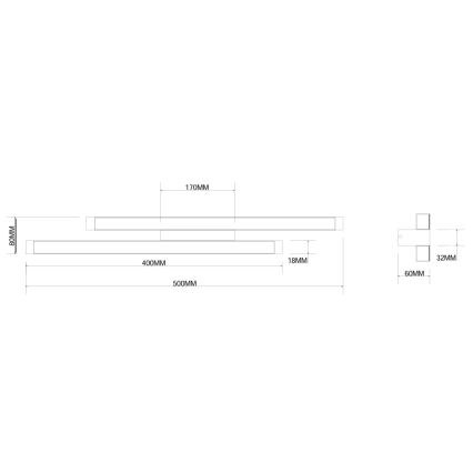 Ondaluce - Aplica de perete LED reglabilă MOVIDA LED/16W/230V, aurie