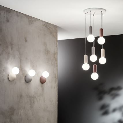 Ondaluce - Aplica de perete ROCK 1xG9/7W/230V beton/alb