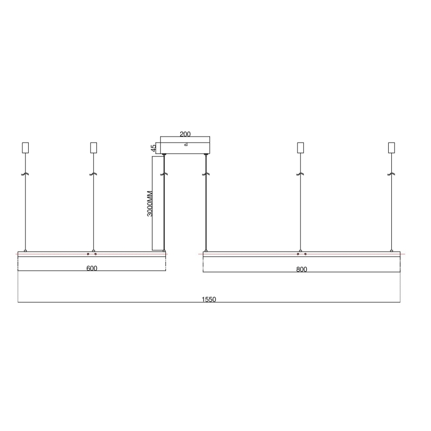 Ondaluce - Lustră LED dimabilă pe cablu SOEL LED/28W/230V + LED/38W Ø 80/60 cm aurie