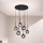 Ondaluce - Candelabru suspendat pe cablu JEWEL 8xE14/10W/230V, Ø 70 cm, negru/fumuriu