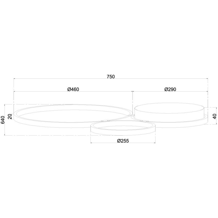 Ondaluce - Lampă de perete LED dimabilă POIS, 42 W, 230 V, argintiu