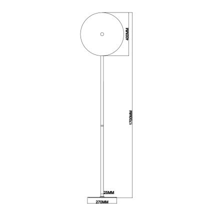 Ondaluce - Lampă de podea LED cu dimmer JOKEY LED/15W/230V 170 cm auriu/transparent