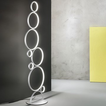 Ondaluce - Lampă de podea LED cu dimmer POIS LED/52W/230V argintie