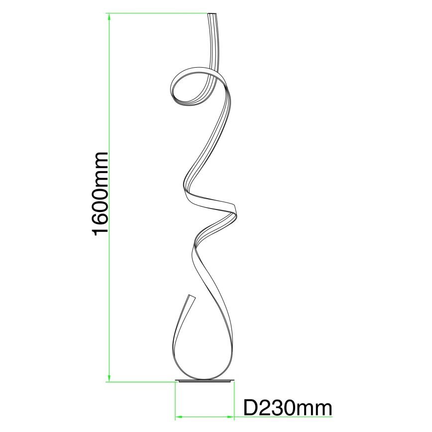 Ondaluce - Lampă de podea LED dimabilă LUMEN LED/30W/230V 160 cm argintie