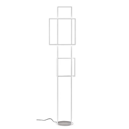 Ondaluce - Lampă de podea LED DOWEL, 77 W, 230 V, 166 cm, argintie, cu dimmer