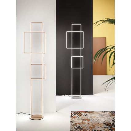 Ondaluce - Lampă de podea LED reglabilă DOWEL LED/77W/230V 166 cm aurie