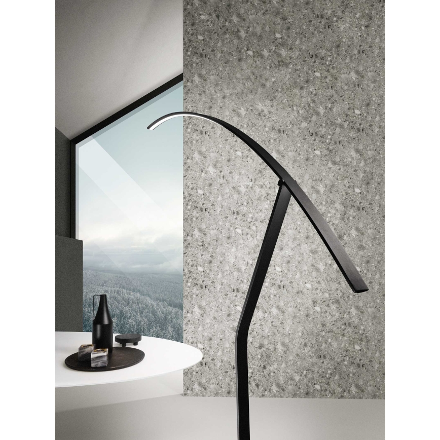 Ondaluce - Lampă de podea LED reglabilă FOLAGA LED/30W/230V, 190 cm, neagră